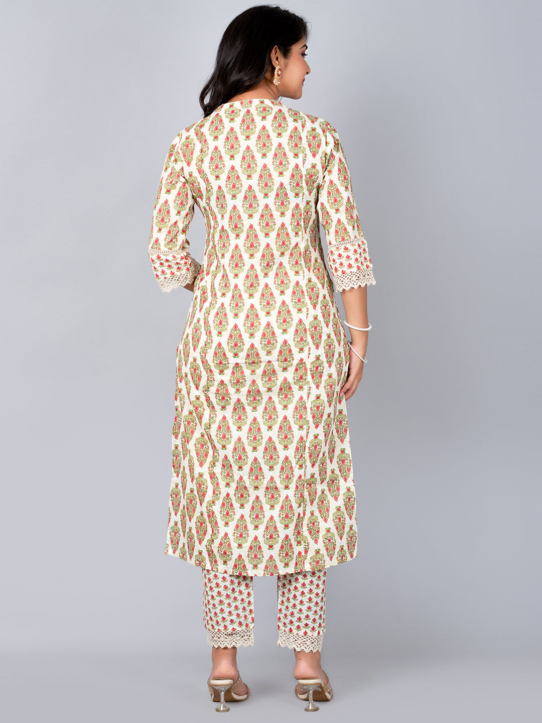 Straight Kurta With Stand Coller Neck & Pant