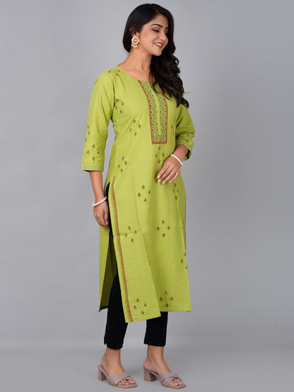 Straight Kurti With Block Print