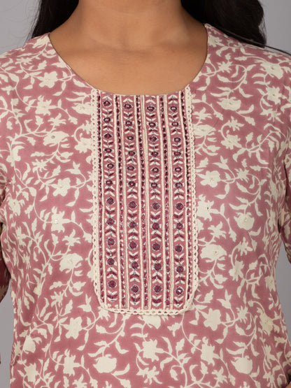 Straight Kurta With Embroidery Work