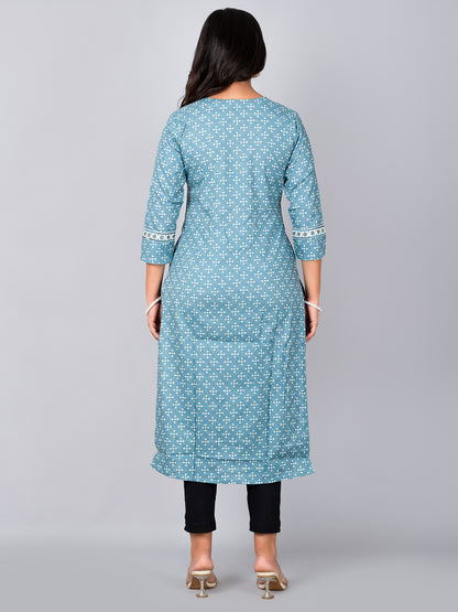 Straight Kurta With Embroidery Work