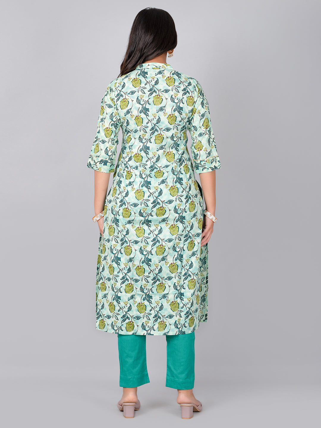 Pista Printed Stand Collar neck with pant