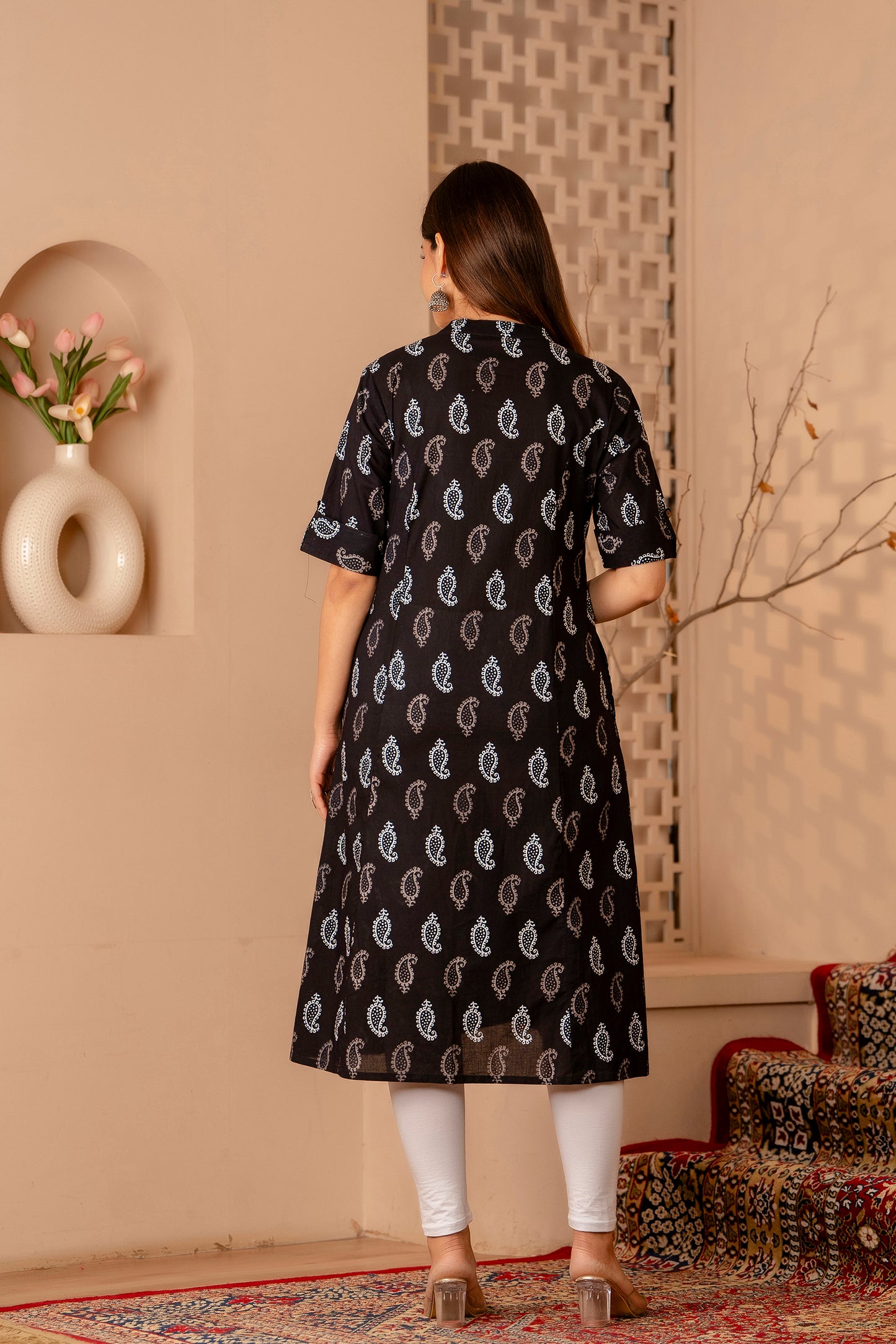 Traditional Print A-line Office Wear Kurti