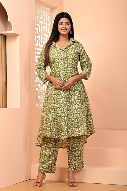 Designer Co-erd A-line Kurta Pant set