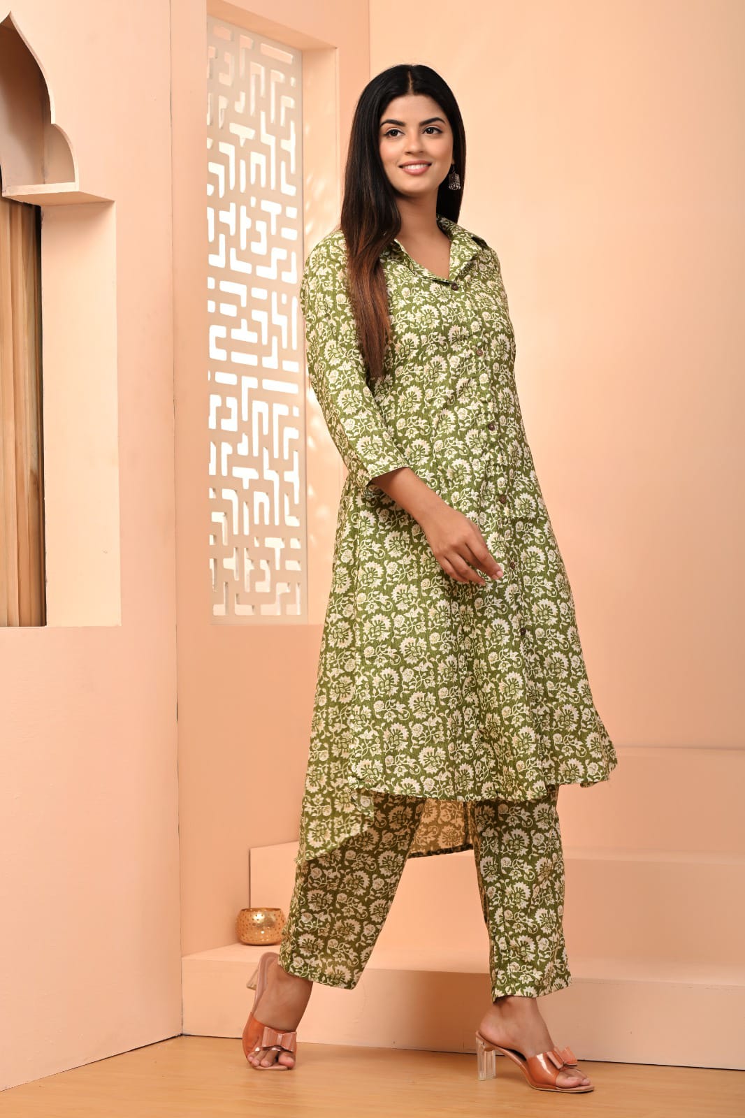 Designer Co-erd A-line Kurta Pant set