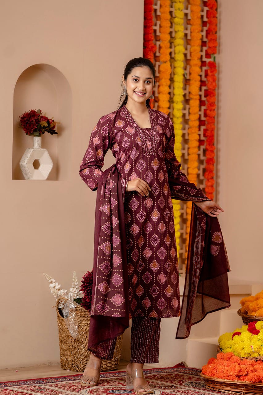 Designer Kurta Pant Dupatta set