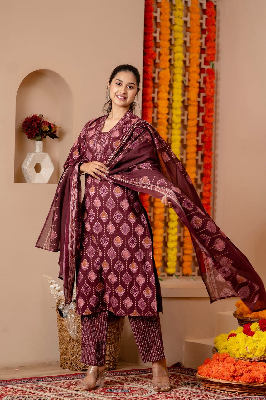 Designer Kurta Pant Dupatta set