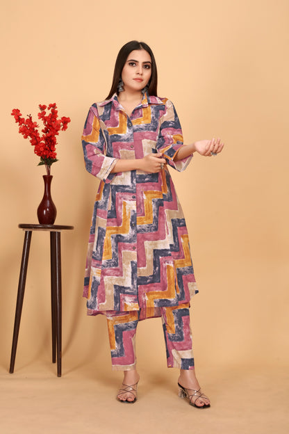 Designer co-erd A-line kurta Pant set