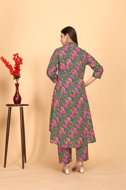 Designer Co-erd A-line Kurta Pant set