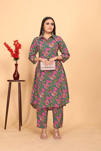 Designer Co-erd A-line Kurta Pant set